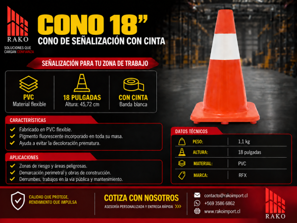 Ft. Cono 18 Pulgadas. Ft. Cono 18 Pulgadas.